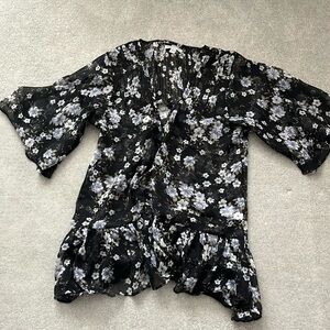 American Eagle floral kimono cover-up